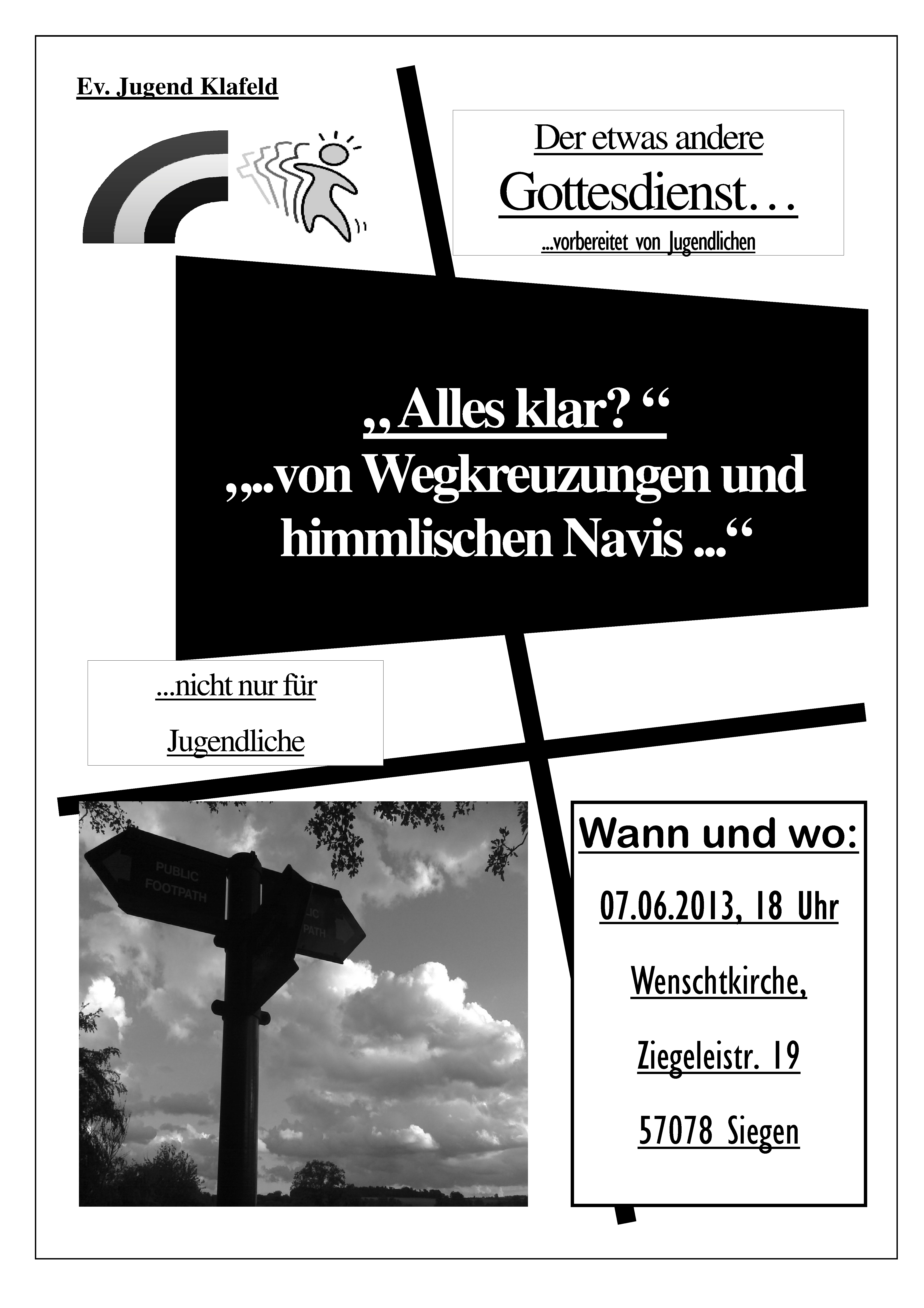 Jugendgottesdienst 7.6.2013 Plakat 